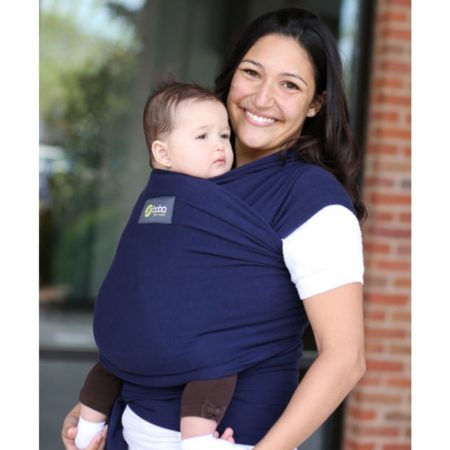 Navy baby wrap from Boba
