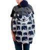 mum wearing raincover for buggy and sling - bundlebean elephant design