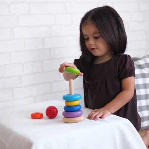 Plan Toys Stacking Ring sustainable wooden baby toddler toy