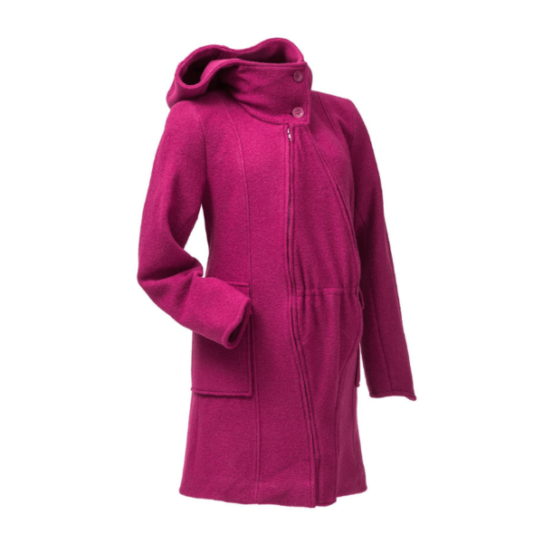 mamalila hooded winter wool babywearing coat jacket berry pink uk free delivery discount code