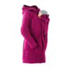 close up front mamalila hooded winter wool babywearing coat jacket berry pink uk free delivery discount code