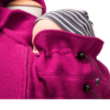 close up front mamalila hooded winter wool babywearing coat jacket berry pink uk free delivery discount code