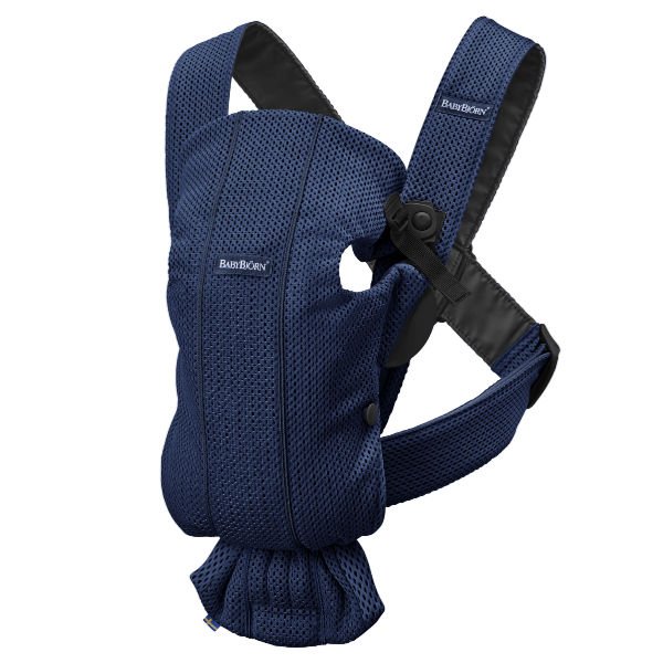 baby bjorn newborn  babybjorn mini carrier 3d cool air mesh dark navy blue ergonomic easy sling carrier