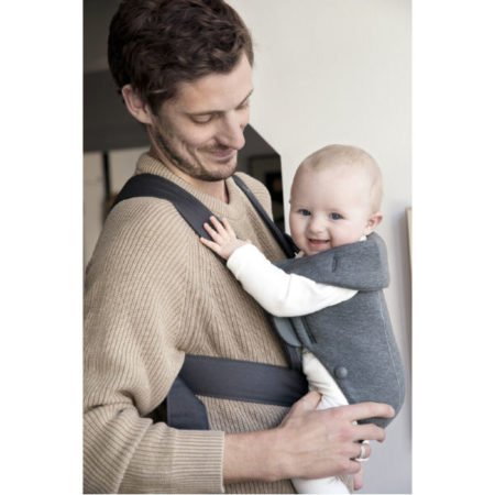 babybjorn bjorn baby carrier mini ergonomic easy newborn baby carrier uk dad wearing lifestyle