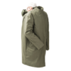 mamalila short coat babywearing maternity jacket uk discount code khaki product close up back carrying