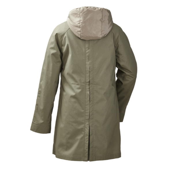 mamalila short coat babywearing maternity jacket uk discount code khaki product close up back carrying