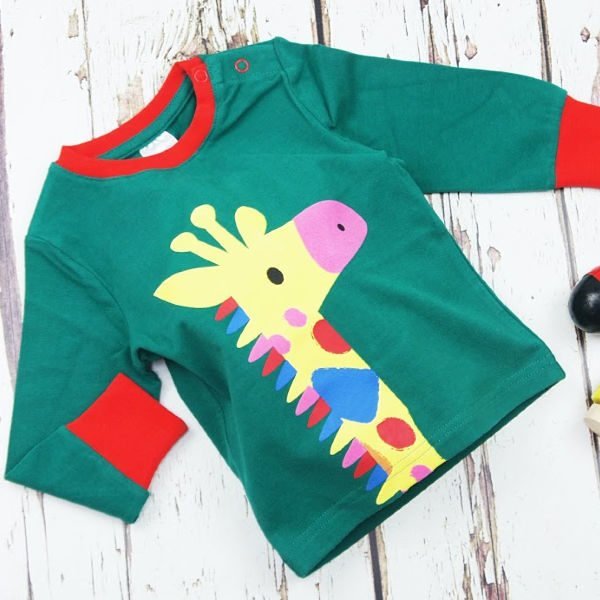 giraffe blade and rose baby toddler summer shorts t-shirt uk free delivery discount code long sleeved