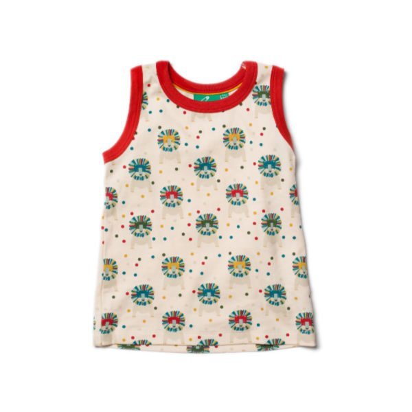 Leo lion Vest little green radicals organic baby clothes little bird uk stockists summer free delivery