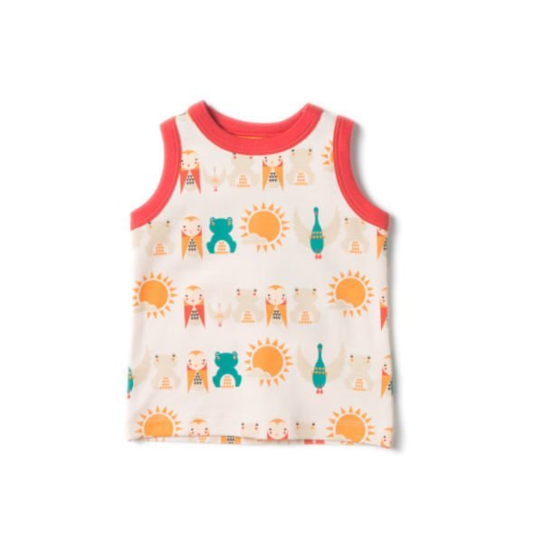 river friends sunshine Vest little green radicals organic baby clothes little bird uk stockists summer free delivery