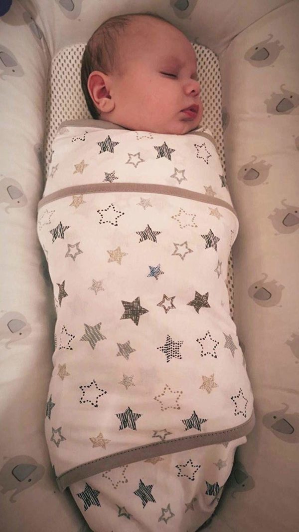 Stars grey miracle blanker swaddler newborn baby swaddler uk