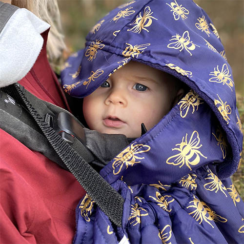 Bundlebean babywearing baby carrier sling cover winter warm