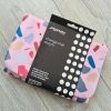 multi rainbow pink terrazo leopard print nappy baby change mat clutch bag
