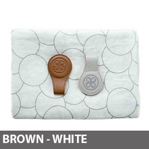 Swaddle clips brown-white