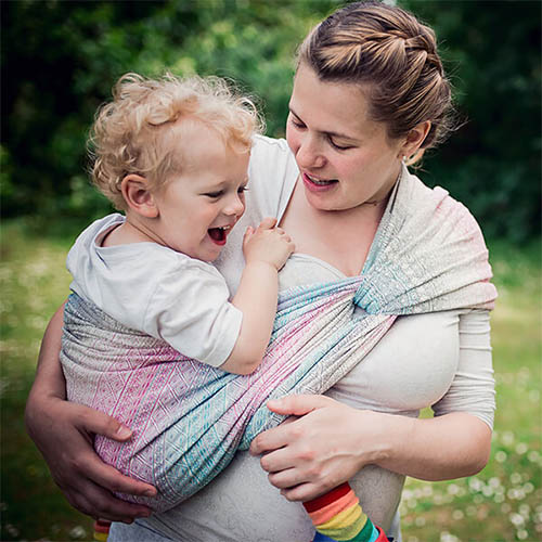Didymos woven baby wrap prima aurora babywearing review uk