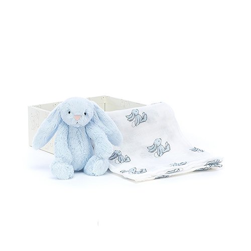 Jellycat Bashful Blue Bunny new baby gift set soft cuddly toy rabbit newborn present