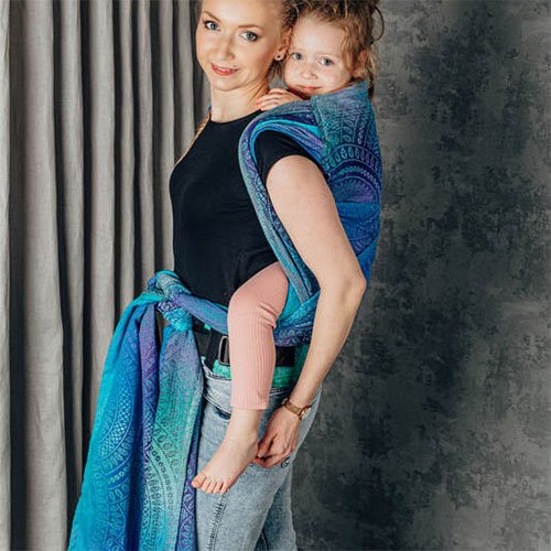 Lenny Lamb LennyHybrid Preschool toddler carrier half buckle ergonomic wrap