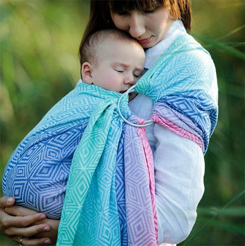Little Frog Ring Sling baby carrier cotton woven wrap