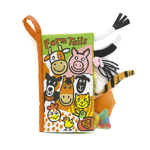 Jellycat Farm Tails Book soft cuddly toy baby newborn gift