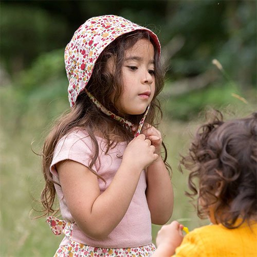 Little Green Radicals Reversible Sunhat Ladybird Days organic fair trade fairtrade baby toddler child sun hat