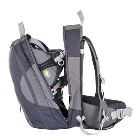 LittleLife Traveller S4 Child Carrier backpack, side view with carrier section unzipped