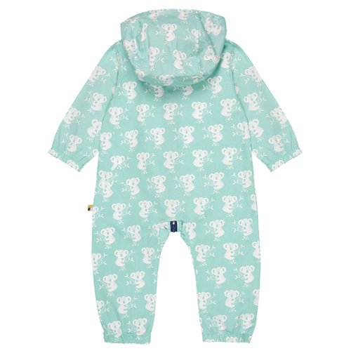 Loud + Proud water repellent outdoor baby toddler overalls organic cotton printed rainsuit uk stockist