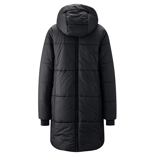 Mamalila Copenhagen babywearing coat in black, back view