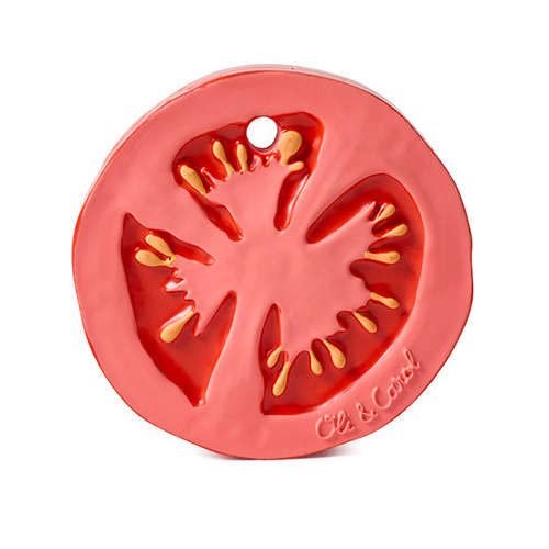 Tomato shaped rubber teething toy by Oli & Carol